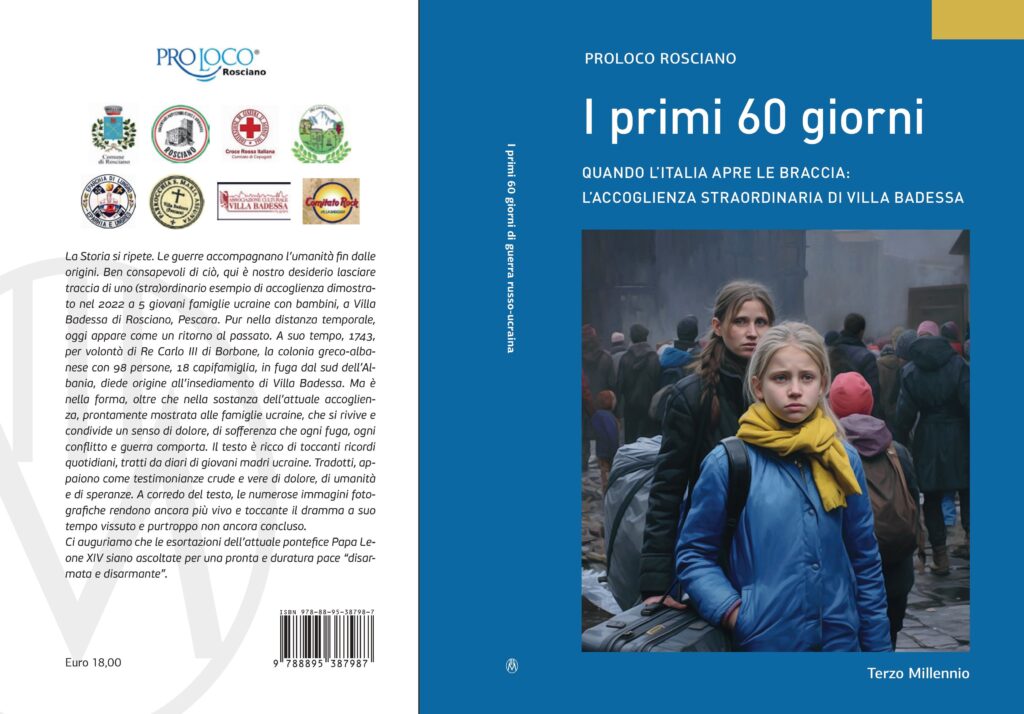 Fronte e retro del libro, a cura della Pro Loco Rosciano.
Editore Terzo Millennio, 2025